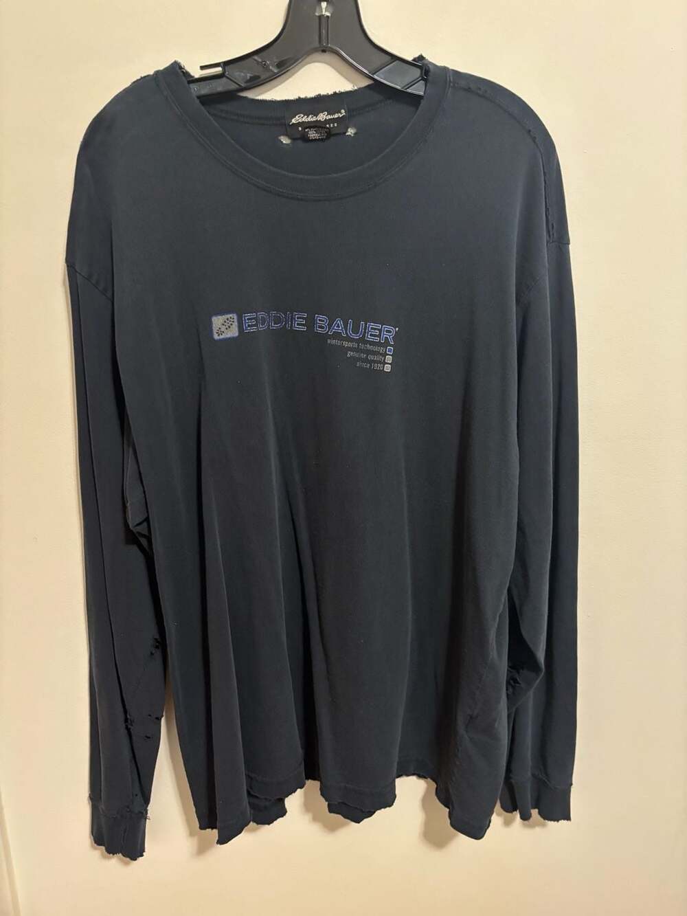 Vintage 90s Eddie Bauer Wintersports Technology Long Sleeve T-Shirt Distressed